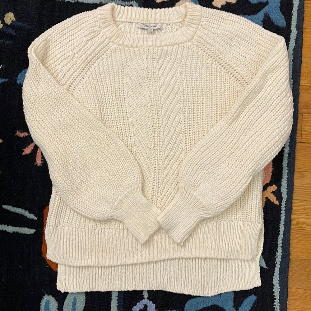 VGUC Madewell XXS cream balloon sleeve knit sweater